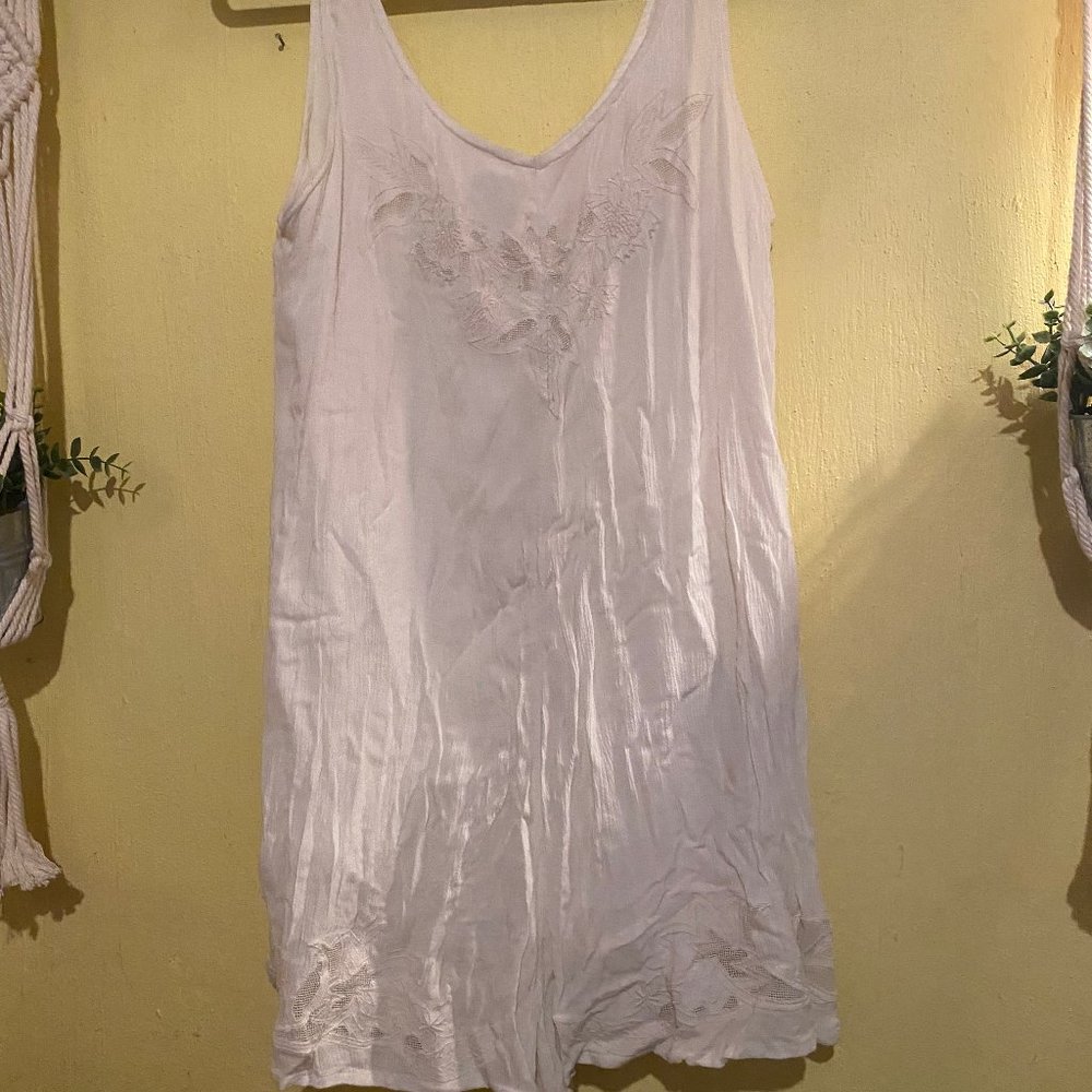 Volcom, White, Detailed Romper